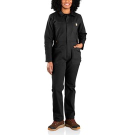 Carhartt Women's Rugged Flex® Relaxed Fit Canvas Coverall, Black, X-Large