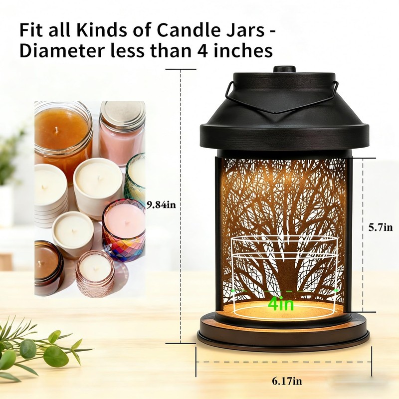 Candle Warmer Lamp - Vintage Candle Warmer Lantern with Timer