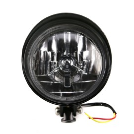 Unbranded/Generic 6" Black Bullet Headlight For Sportster XL Dyna Softail Halogen Chopper 883