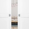 CLCTK 2 Pack Crystal Glass Dummy Door Knobs, Round Half-Dummy