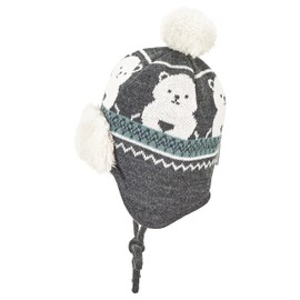 Sterntaler Unisex Baby Knitted Hat Polar Bear Hat, Anthracite Mel.