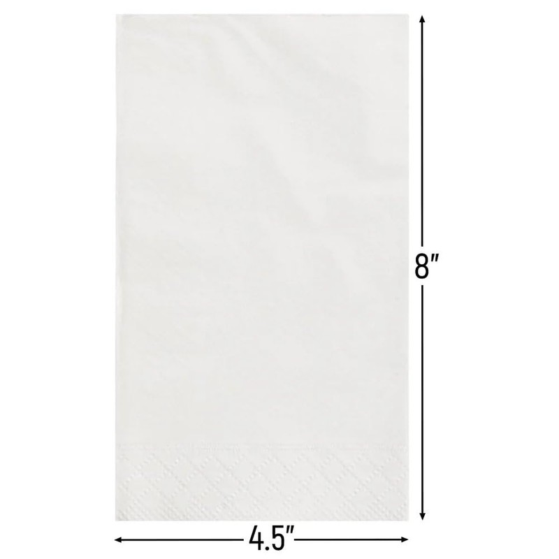 White Solid Guest Towels - Pack Of 20 - Absorbent