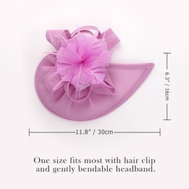 DRESHOW Women Fascinator Hats Tea Party Hat Vintage Pillbox Hat Headband for Cocktail