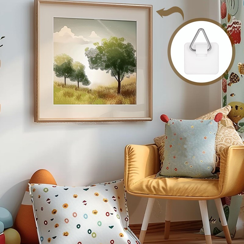 40Pcs Adhesive Picture Hangers for The Wall Plate Hangers Stick