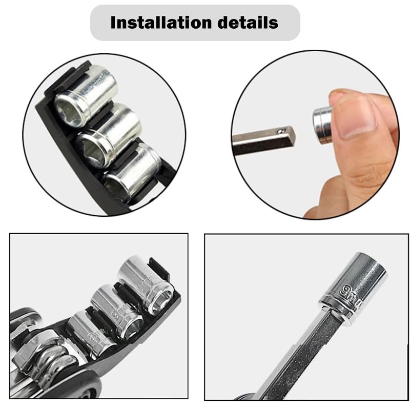 Docache Bicycle Repair Kit 16 in 1 Multi Tool with