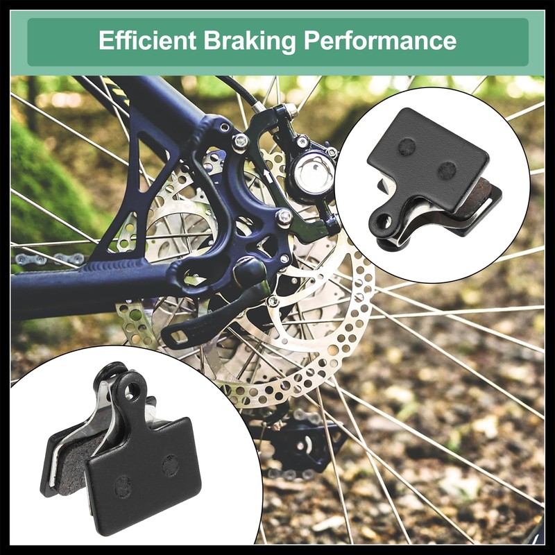 Hihaha 4 Pair Semi Metal Disc Bike Brake Pads with