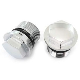 Set of 2 Chrome Fork Tube Bolts - 35mm - 90123-300-000 - Fits Honda CR/MT/XL250 XL350 CB450/500T/550/750