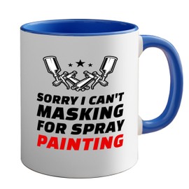 Car Painter 2Tone Mug 11oz Blue -masking spray painting - Automotive Car Detail Car Collector Artist Mechanics Decorator Auto Painter Detailler Dad