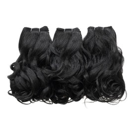 Janet Collection Human Hair Blend Weave Remy Illusion Loose 3pcs (NATURAL BROWN)