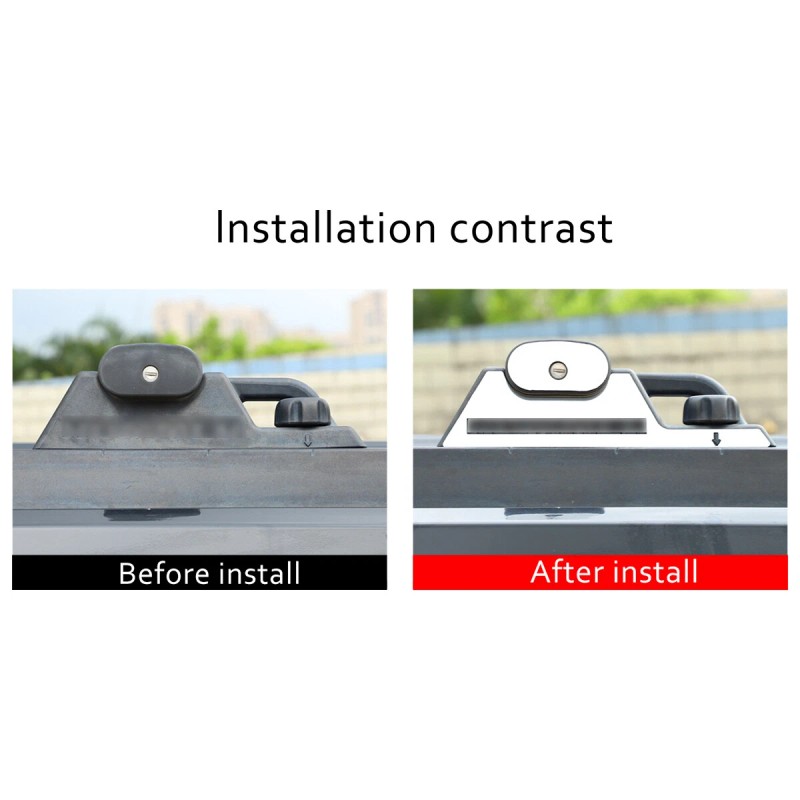 klend-cartrim Chrome Steel Roof Rack Side Inserts Stickers Panel Trim