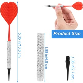 DDKY 12 Pack Darts, Professional Darts with 100 Plastic Dart Tips, Soft Darts Set for Men, Women and Kids Indoor and Outdoor