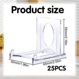 Raxfekro Pack of 25 Acrylic Stands, Plastic Plate Stands, Plastic Decorative Stands, Adjustable Decorative Plate Holder for Electronic Product Photo Display