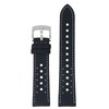 DASSARI Perforated Sailcloth Watch Band Strap - Black & Grey