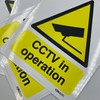 Pack of 4 CCTV camera in operation warning Sign, 5cm
