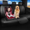 CAR PASS Luxury Faux Leather Back Rear Seat Covers, Waterproof