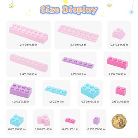 Etarnfly 800PCS Building Bricks, Basic Macaron Building Blocks, Creative Building Toys Compatible with All Major Brands, Birthday Presents Gifts for Girls Boys