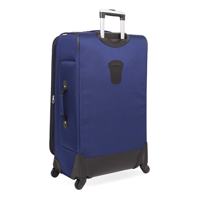 SwissGear Sion Softside Expandable Luggage, Blue, Checked-Large 29-Inch