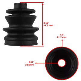 Caltric Rear Axle Outer CV Boot Kit for Arctic Cat 300 2X4 4X4 1998-2001