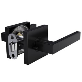 Avalon 0610 'MIRA' - Modern Door Handle Lever Set in Matte Black Finish (Privacy/Passage)