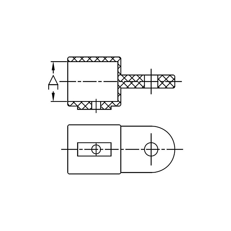 White Water Bimini Top External Eye End, Black (58701B -