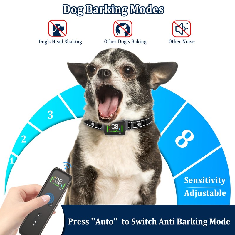 Dog Training Collar with Automatic No Barking Mode Remote 2600FT