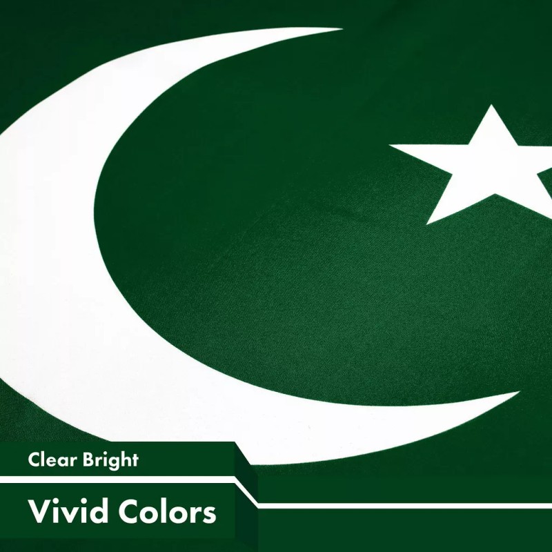 G128 Pakistan Pakistani Flag 3x5 Ft Printed 150D Polyester -