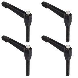 Clamping Lever Handle M8 Machine Handles Adjustable Lever Handles with 40 mm Screw Carbon Steel and Handle Zinc Alloy Black Pack of 4