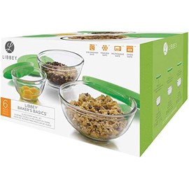 6 Piece Glass Mixing Bowl Set, with Lids