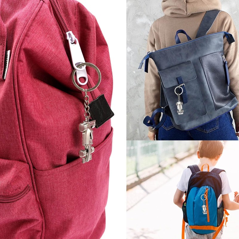 Glossy Silver Racing Car Keyring Keychain