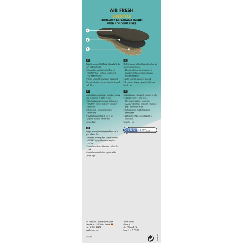 natch! Air Fresh – Breathable Sole for Sports and Leisure