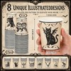 48 Pcs Halloween Paper Cups 9 oz Gothic Disposable Cups