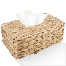 Rattan Tissue Box, Handwoven Tissue Boxes, Cosmetic Tissue Box, Rectangular Napkin Storage Box, Tissue Box for Dining Room, Office, Car, Bathroom