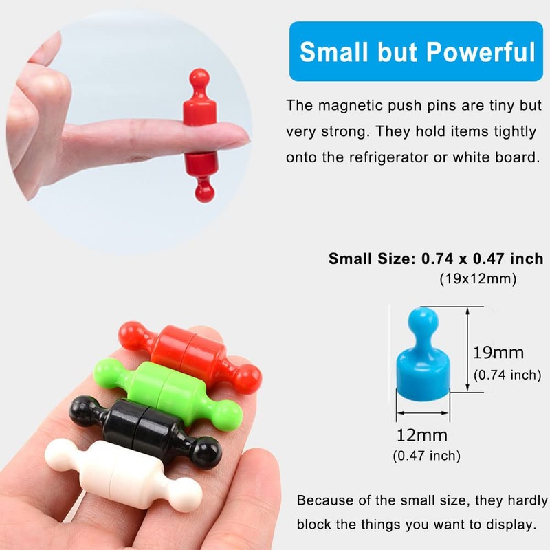 20 PCS Fridge Magnets Magnetic Push Pins Small Refrigerator Magnets