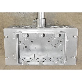 1 Pc, Zinc Plated Steel Three Gang Multi-Gang Box Cover, Cover, 1/2 In. Raised to Mount Multiple Devices