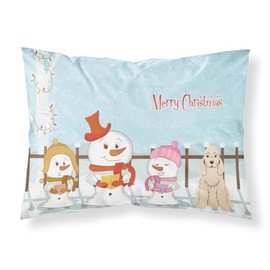 Caroline's Treasures Merry Christmas Carolers Cocker Spaniel Buff Fabric Standard Pillowcase BB2425PILLOWCASE, Multicolor