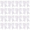 16PCS 8" Large Cheer Hair Bows Ponytail Holder Elastic Band Handmade for Cheerleading Teen Girls College Sports (16 Pcs) (White - Big Bows)