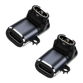 2PCS Garmin Watch Charger Adapter High Temperature No Hot Fast Charging L Type Type-C Portable for G-armin F-enix 7 X/S 6 X/S 5 X/S etc