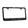 Jeep Rubicon Black Coated Metal License Plate Frame with Exposed