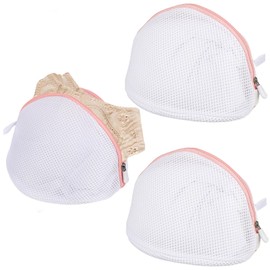 LIQWEI 3Pcs Bra Wash Bags, Large Bra Laundry Bags for Washing Machine, Underwear Brassiere Bag Set for Washing Machine With Zipper Women Delicates (A to D Cups)