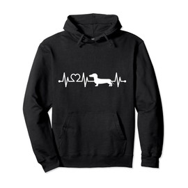 ECG Heartbeat Dachshund Dachshund Top for Dog Owners, Jumper Hoodie