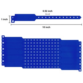 100pcs Colored Vinyl Wristbands, Waterproof Wristbands, Security Wrist Bands, Event Wristbands for Bar Club Festival Music Meeting, Pool Parties,Outdoor Sports (Color : Blue)