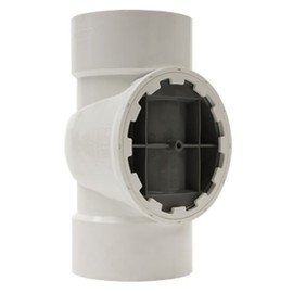 Holdrite TRPVC3A TestRite DWV Test Cleanout Plug, 3 Inch Pipe Size PVC Tee, White