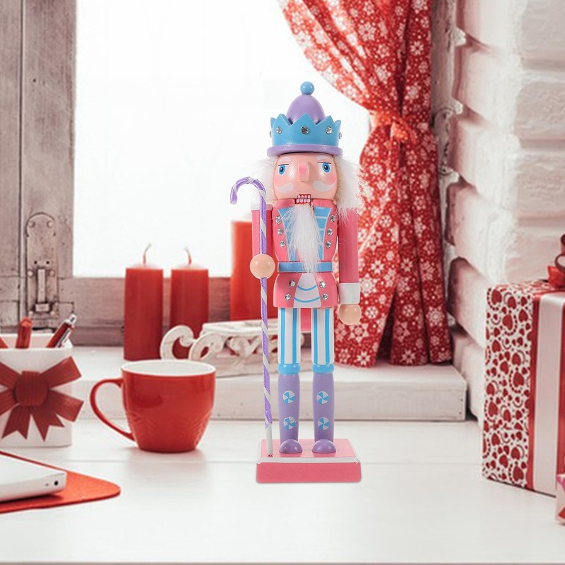 Gatuida Wooden Christmas Nutcracker Soldier: 25cm Figures Soldier Nutcracker Puppet