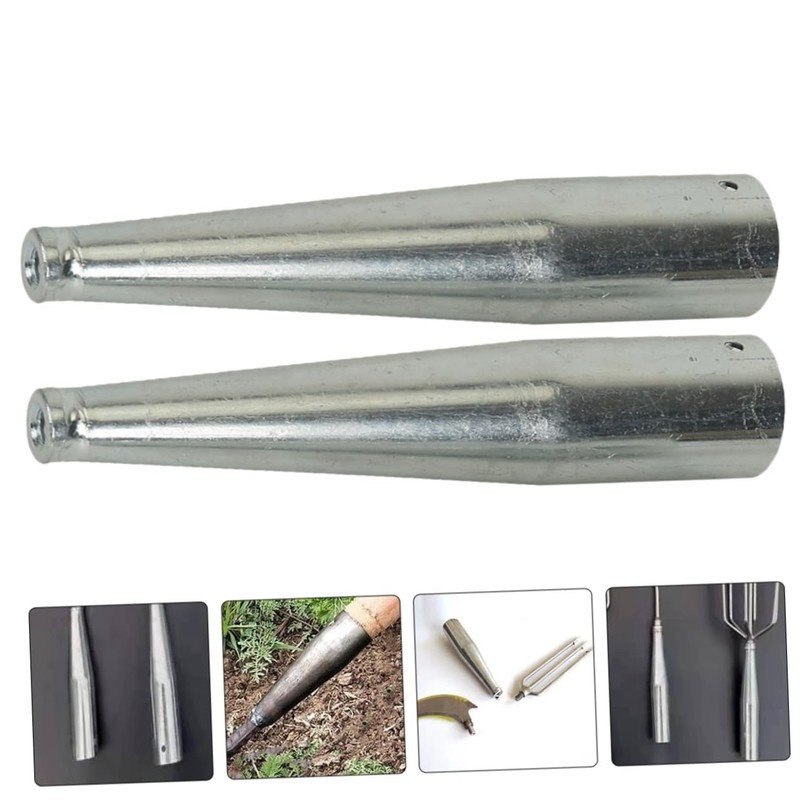 BCOATH 2pcs Hoe Connector Replacement Rake Handle for Gardening Tools