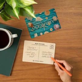 Ocean City, New Jersey, Welcome to New Jersey, Seashells (4x6 Birch Wood Postcards, 2-Pack Stationary, Rustic Home Wall Decor)