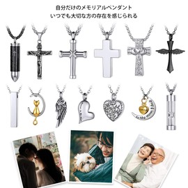 Richsteel Cross Necklace, Memorial Pendant, Urn Cremation Cross Amulet, Stainless Steel, Hypoallergenic, Men's Necklace Accessories