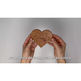 Top Obsession Quieres Ser Mi Novia Proposal Puzzle Piece Sign Wooden Heart, Be my GF Card