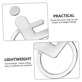 Gatuida 2pcs Elevator Sign for Disabled Toilet Sign for Disabled People Washroom Plate