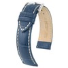 Hirsch Modena Leather Watch Strap - Blue - L -