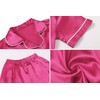 Silk Pajamas Sets for Women, 2 Pcs Sleepwear Silk Button-Down